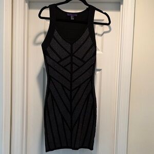 Black and Gray Sleeveless Dress
